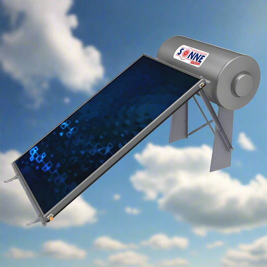 Solar water heater - 120L- Sonne LV120D - Low Profile - Vertical Single Collector (1,5-1,7m²) - Dual-Energy