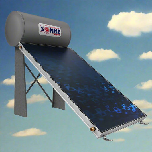 Solar water heater - 200L- Sonne NV200DTTHP -  Vertical Single Collector (2,3/2,4m²) - Dual/ Triple/ Triple-Energy for Heat-Pump