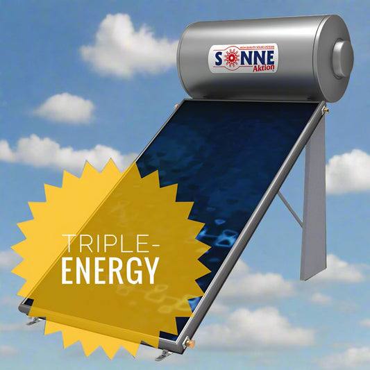 Solar water heater - 120L/ 160L- Sonne NV120-160T -  Vertical Single Collector (1,5-1,7m²/2,3-2,40m²) - Triple-Energy