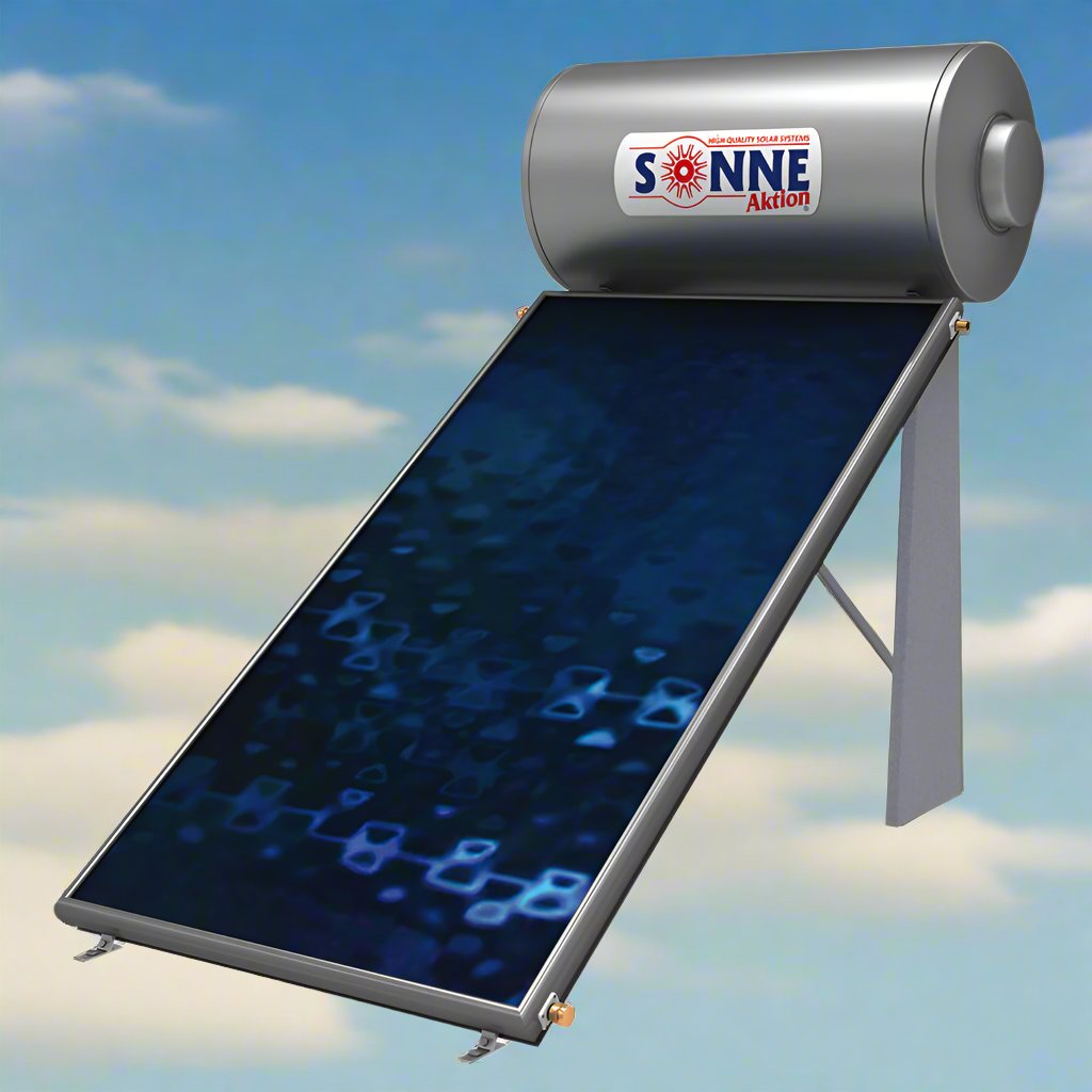 Solar water heater - 160L - Sonne NV160THP - Vertical Single/ Double Collectors (2,3-3,4m²) - Triple-Energy for Heat Pump