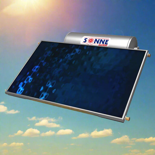 Solar water heater - 160L- Sonne LH160D - Low Profile - Horizontal Single Collector (2,3-2,4m²) - Dual-Energy