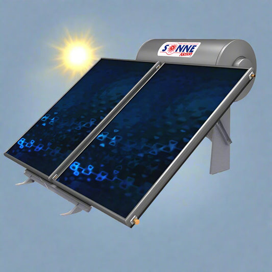 Solar water heater - 300L- Sonne LV300D - Low Profile - Vertical Double Collectors (4m²)- Dual-Energy