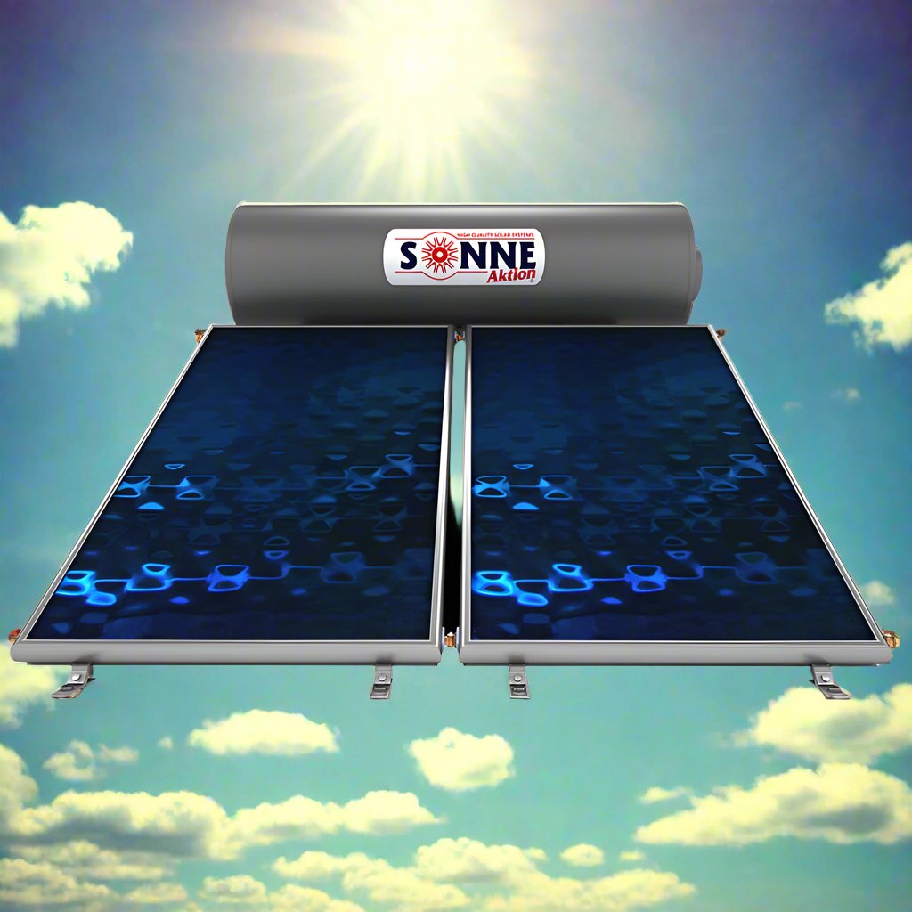 Solar water heater - 200L- Sonne NV200D - Vertical Double Collectors (3-3,4m²) - Dual-Energy