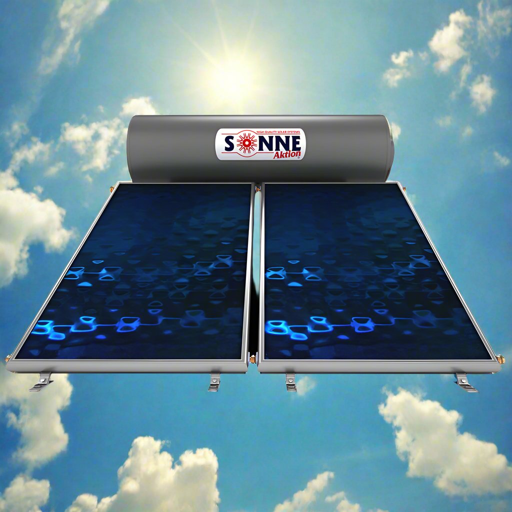 Solar water heater - 200L- Sonne NV200THP - Vertical Double Collectors (3-3,4m²) - Triple-Energy for Heat Pump
