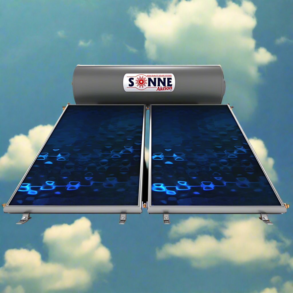Solar water heater - 300L- Sonne NV300D - Vertical Double Collectors (3,8-4,8m²) - Dual-Energy