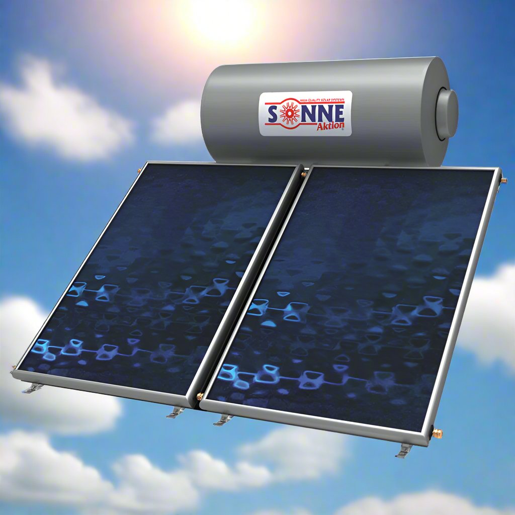 Solar water heater - 200L- Sonne NV200D - Vertical Double Collectors (3-3,4m²) - Dual-Energy
