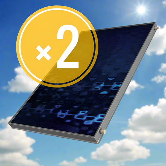Solar water heater - 200L- Sonne NV200D - Vertical Double Collectors (3-3,4m²) - Dual-Energy