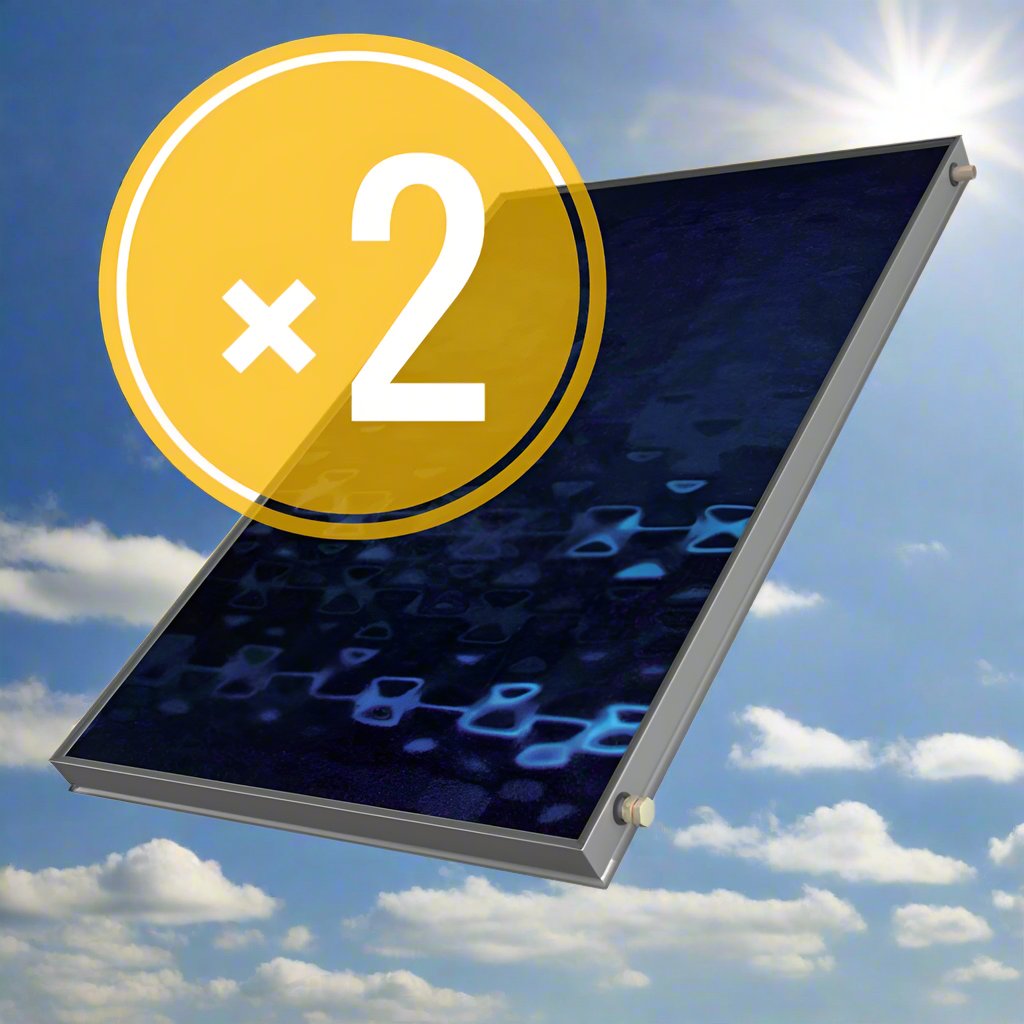 Solar water heater - 200L- Sonne NV200T - Vertical Double Collectors (3-3,4m²) - Triple-Energy