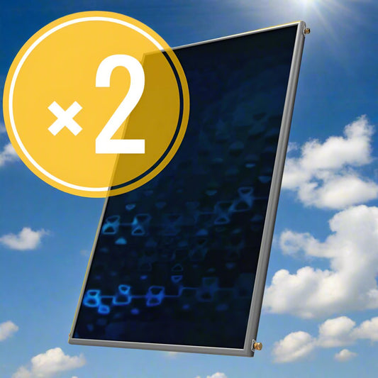 Solar water heater - 300L- Sonne LV300T - Low Profile - Vertical Double Collectors (4m²) - Triple-Energy