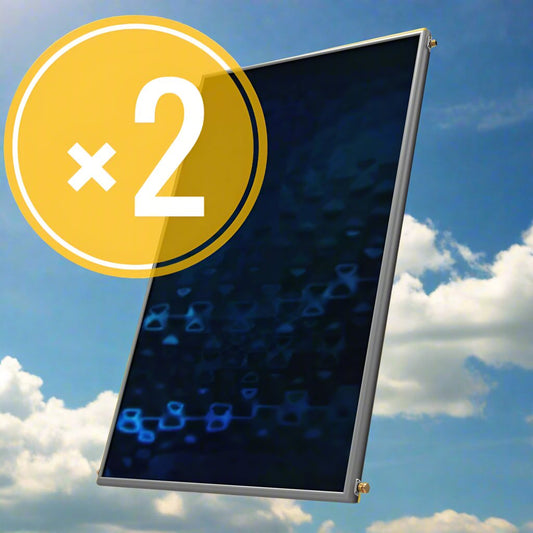 Solar water heater - 200L- Sonne LV200T - Low Profile- Vertical Double Collectors (3-3,4m²) - Triple-Energy