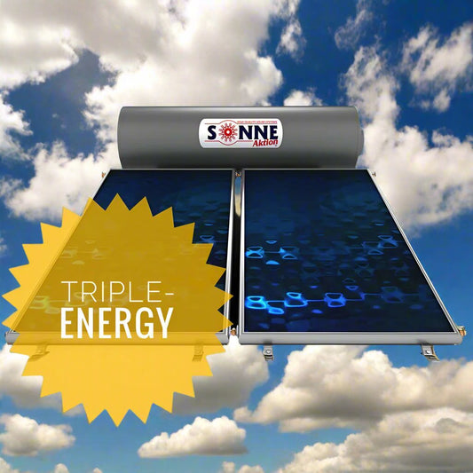 Solar water heater - 300L- Sonne NV300T - Vertical Double Collectors (3,8-4,8m²) - Triple-Energy