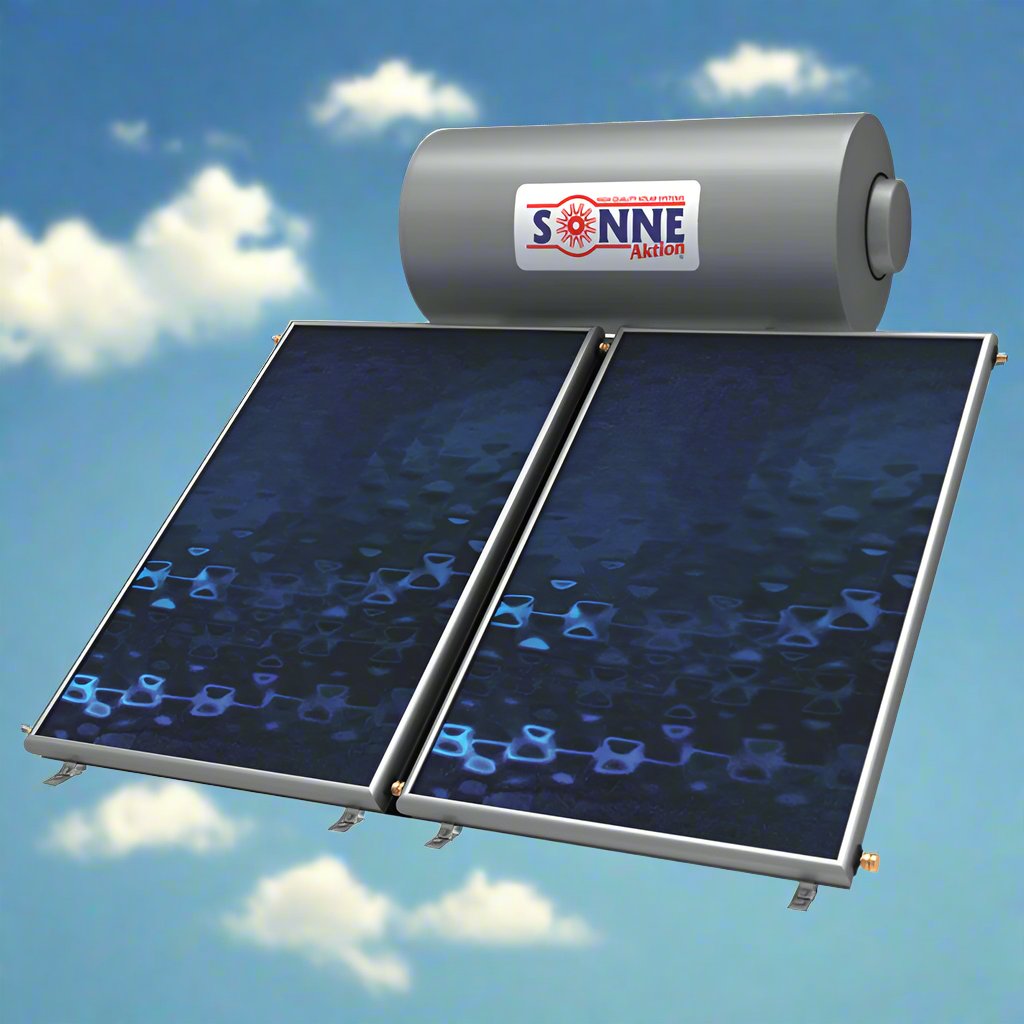 Solarwarmwasserbereiter - Sonne NV200T - 200L - Vertikale Doppelkollektoren (3-3,4m²) - Triple-Energy